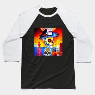 DAY OF THE DEAD SUGARSKULL3 Baseball T-Shirt